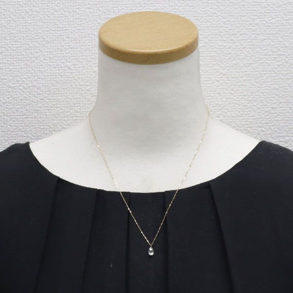新品 K18YG ストリングホール ブリオレットカット ダイヤモンド  