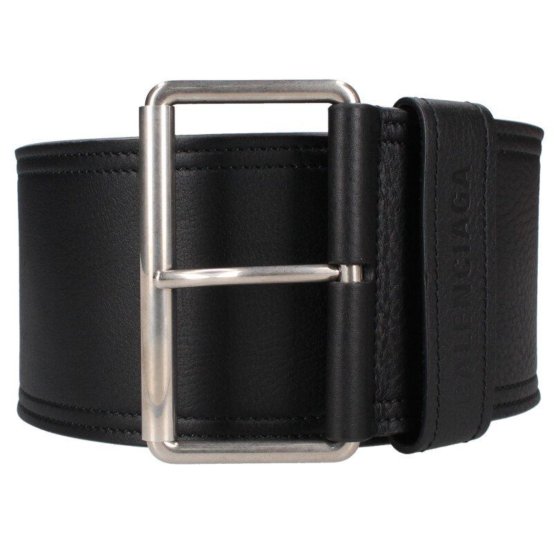 バレンシアガ ベルト バレンシアガ FORCE/746574 スーパーワイドロゴレザーベルト メンズ