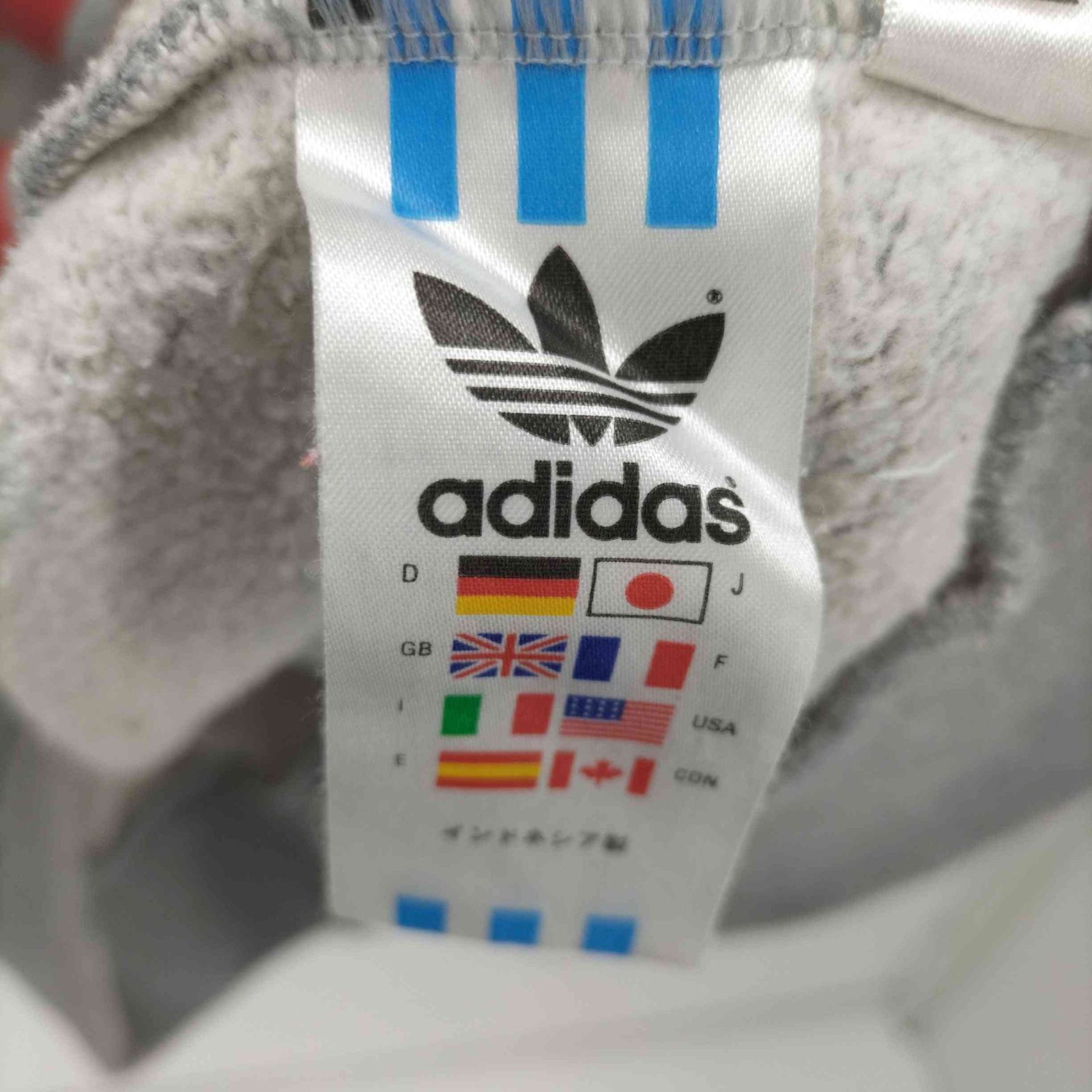 古着90s 万国旗タグ adidas スウェット トレフォイルロゴ M ロゴ刺繍 常田大希 90s 万国旗タグ アディダス スウェット トレフォイル