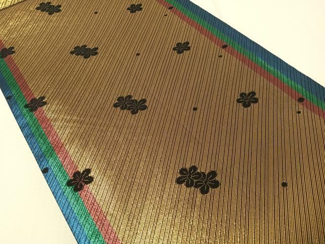 平和屋着物▽両面 両方向 全通柄袋帯 辻が花 金銀糸 正絹 逸品