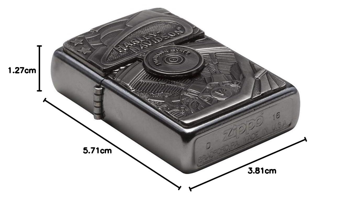 zippo ライター 名入れ ジッポーライター ハーレーダビッドソン HARLEY DAVIDSON バイク好き オイルライター 200 ブランド USA加工 アメリカ加工 29266 メタル貼り バイク好き 彼氏 男性 メンズ 喫煙具 ブランド USTAUSTRALIA_COM_AU