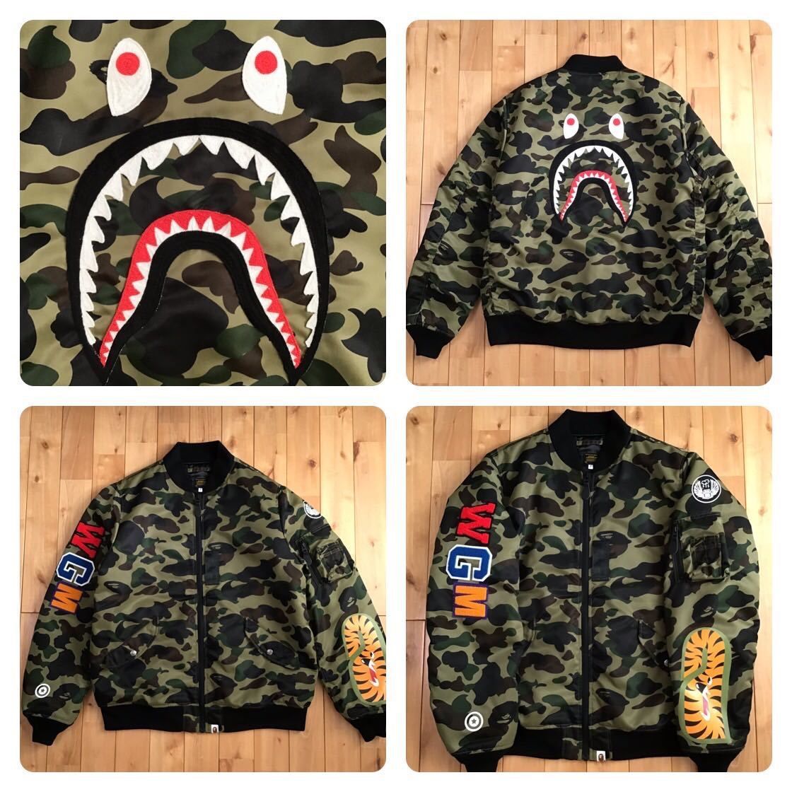 A bathing ape 1st CAMO SHARK MA-1迷彩 - ブルゾン