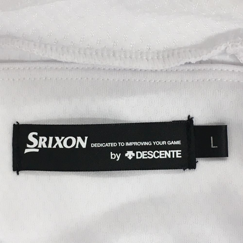 【超美品】スリクソンbyデサント ハイネックインナーシャツ 白 袖下メッシュ メンズ L ゴルフウェア SRIXON