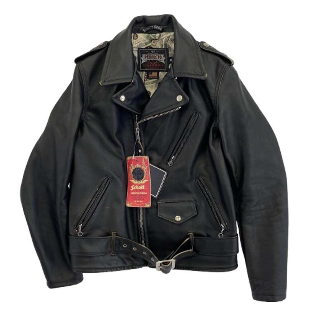 schott ショット 7823250078 110周年 658US ONE STAR RIDERS ワンスター レザー ダブル ライダース ジャケット 茶芯 ブラック系 38