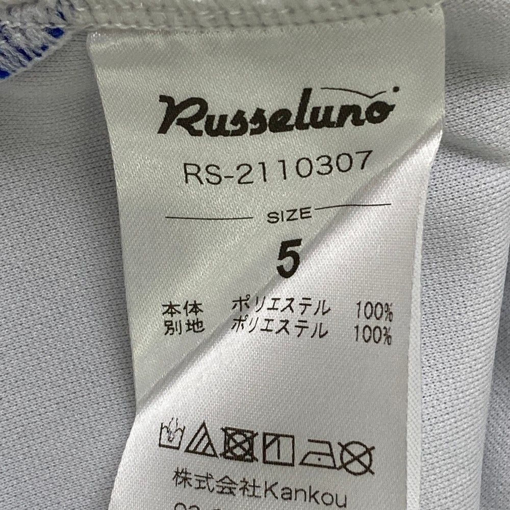 サイズ：5 RUSSELUNO ラッセルノ 半袖ポロシャツ ルチャ ロゴプリント
