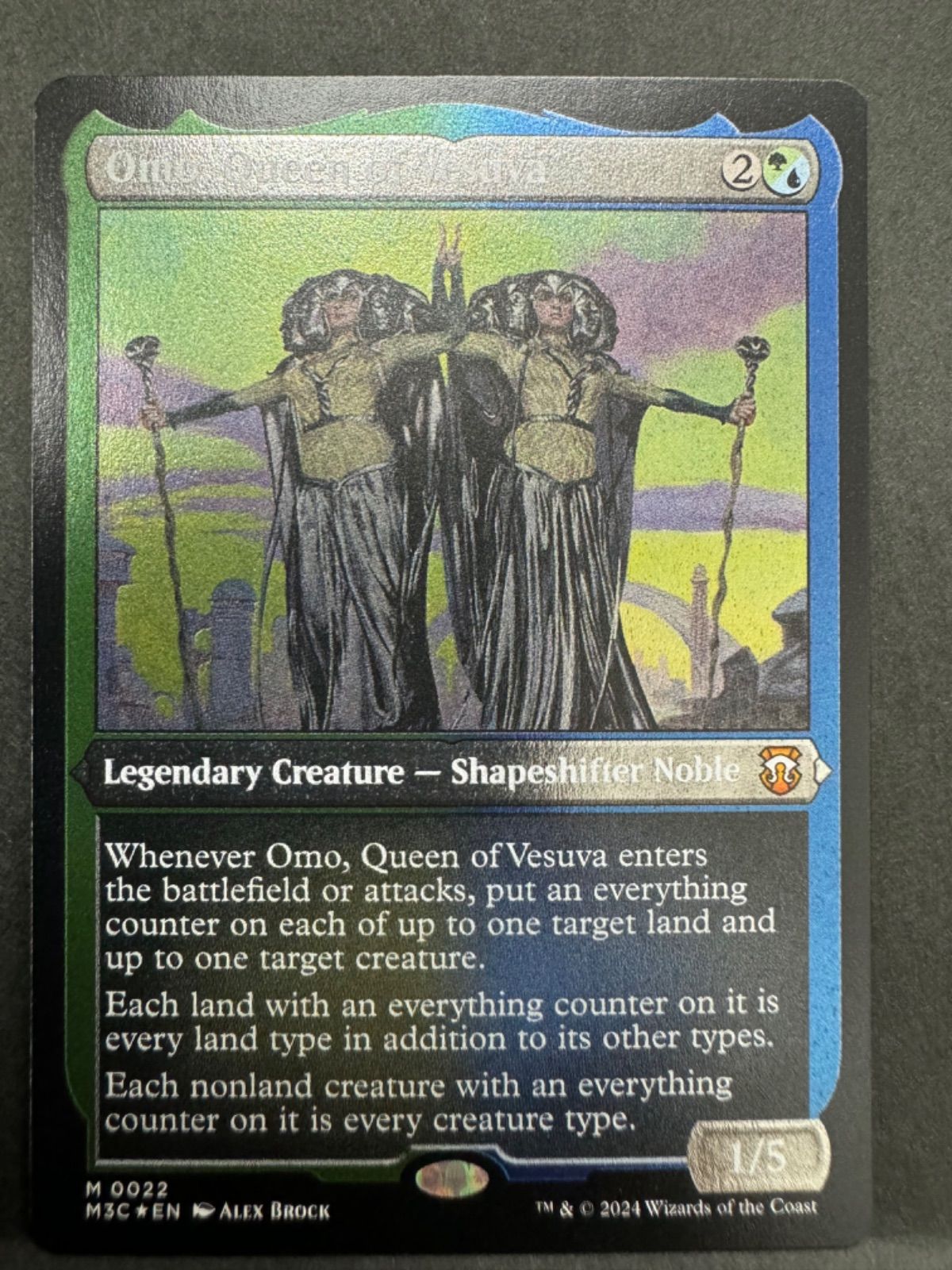 MTG ヴェズーヴァの女王、オムオ 英語 エッチング Foil モダン