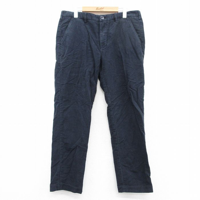 W36/古着 バブアー パンツ メンズ コットン 紺 ネイビー spe 25apr12 中古 ボトムス ロング