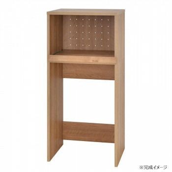 日本製組立家具 キッチンラック ゴミ箱収納スライド式レンジ台 CO-KR1360R ブラウン