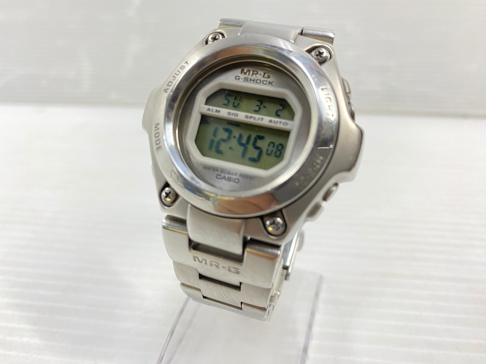 中古品】CASIO G-SHOCK MRG-100 カシオ シルバー 時計 YR-18465 MR-G G 