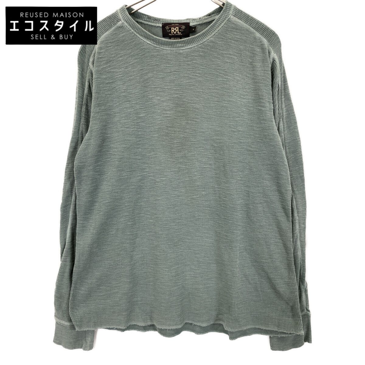 RRL ダブルアールエル ｸﾞﾘｰﾝ ﾜｯﾌﾙ ﾛﾝｸﾞｽﾘｰﾌﾞ ｻｰﾏﾙｶｯﾄｿｰ M