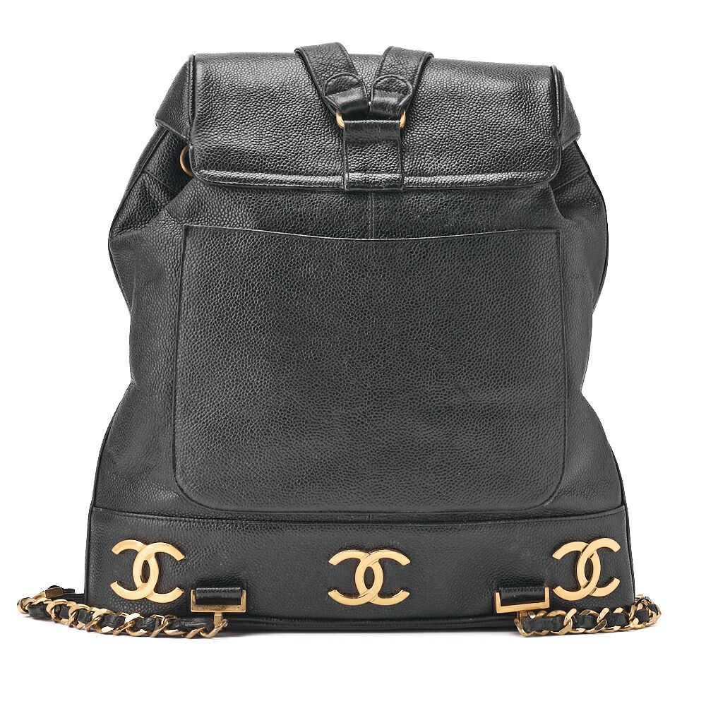 CHANEL デカココ ターンロック チェーンリュック キャビアスキン　値下げ中 CHANEL デカココ ターンロック チェーンリュック キャビアスキン