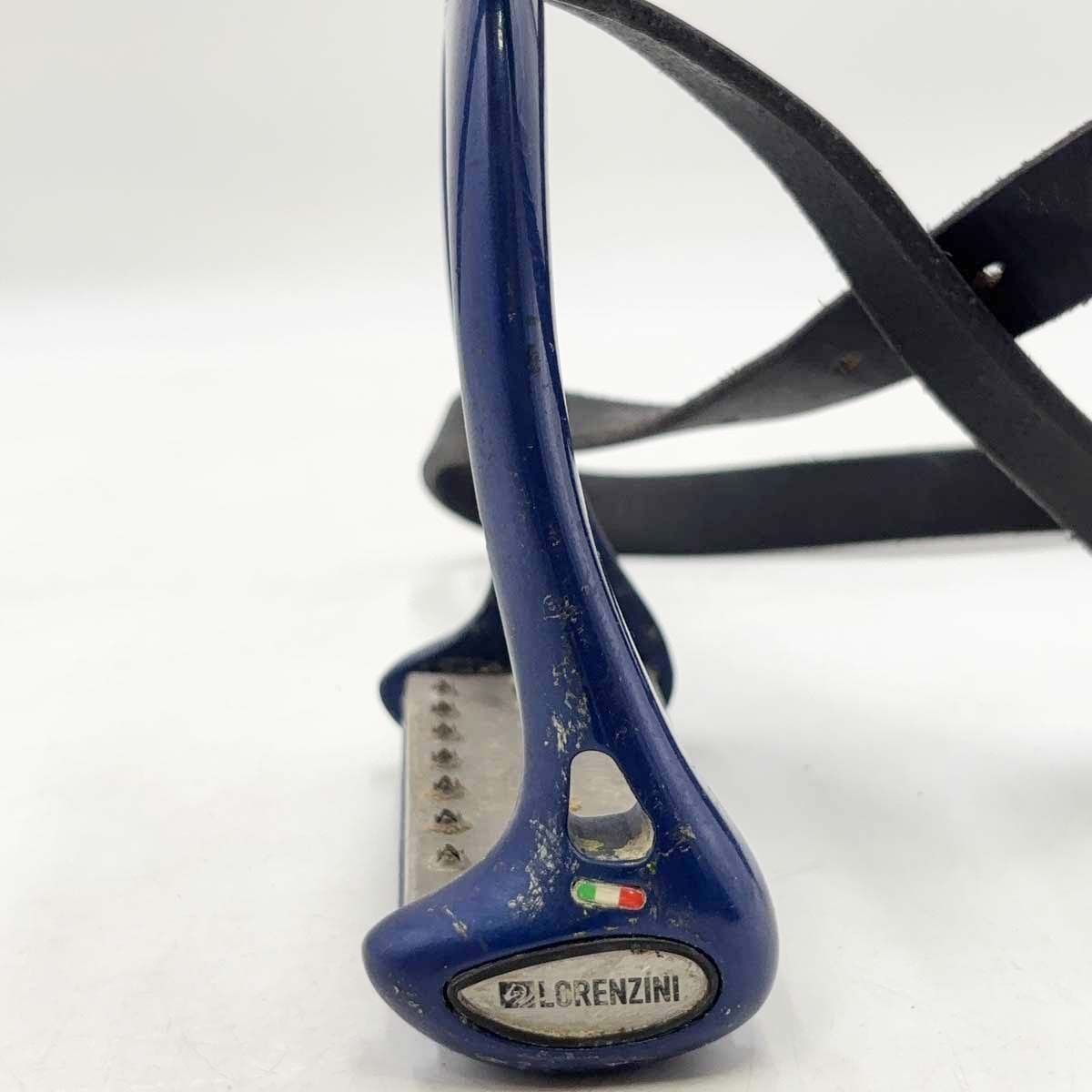  SCHOCKEMOHLE ショッケミューレ 鐙 LORENZINI 鐙革付 ブルー 乗馬 鐙 乗馬