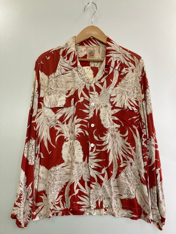 ASHFIELD 50 s ALOHA SHIRT ロングスリーブ アロハシャツ 長袖シャツ トップス 146-250508-yn-27-min