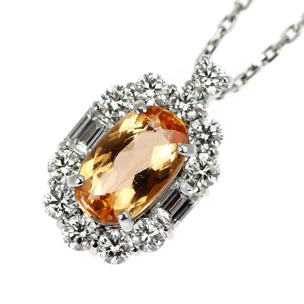 インペリアルトパーズ　ダイヤ　Pt900　ペンダントトップ　宝石ソーティング付き 楽天市場】インペリアルトパーズ 0.42ct リング 12号 PT900