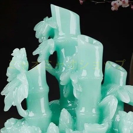 業界最安値に挑戦中！ 竹 竹林 筍 樹脂製 置物 オブジェ 水色 ブルー 青 風水グッズ 富と幸運 竹の置物 幸運 癒し 浄化 幸運 開運 恋愛運 結婚運 成長祈願 インテリア リビング オフィス 再出品