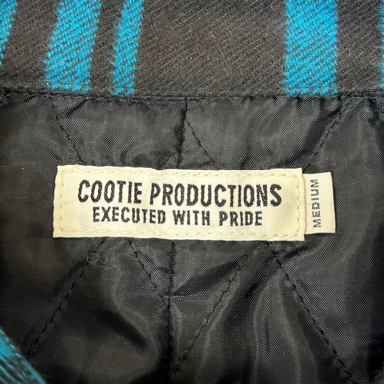 定価39600円 COOTIE Error Fit Nel Check Quilting CPO Jacket CTE 