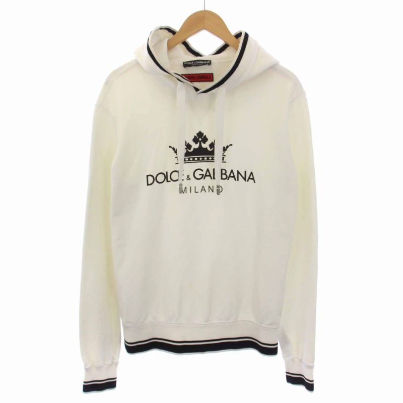 DOLCE&GABBANA ドルガバ DGVIB3ロゴ コットンスウェットフーディ Dolce & Gabbana DGVIB3 logo-print Cotton Sweatshirt | White
