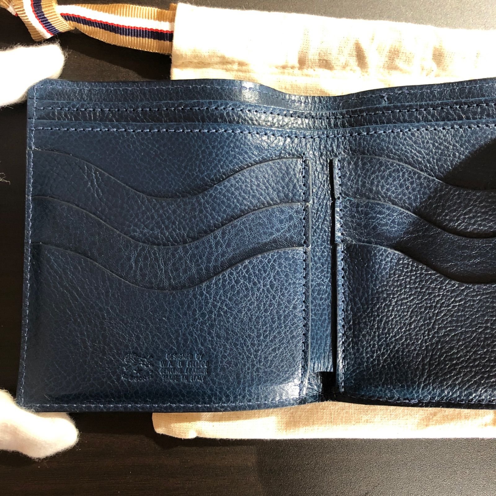 新品未使用 イルビゾンテ 二つ折り財布 ズッケロ カータ ブルー