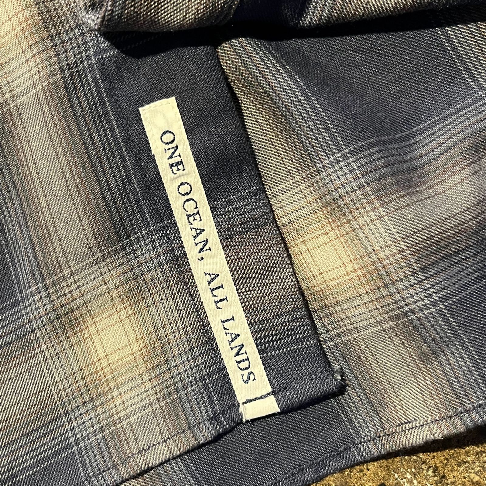 24aw nanamica クラシックフィットシャツ オンブレチェック レーヨン 24aw】 nanamica オンブレチェックシャツ レーヨン混 - メルカリ