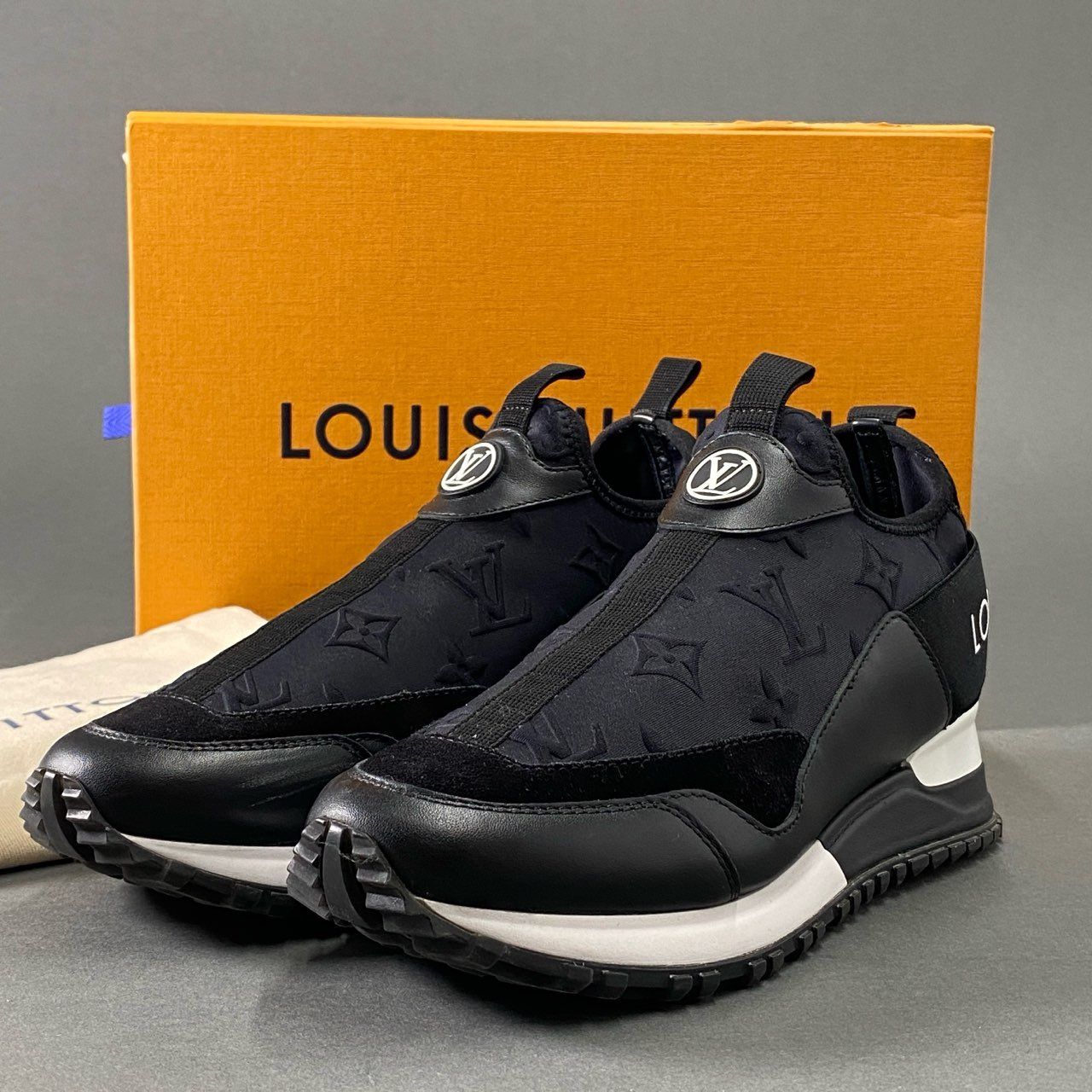 5j1 LOUIS VUITTON ルイヴィトン 23SS ランアウェイライン ローカットスニーカー シューズ スリッポン 35 1/2 ブラック -  メルカリ