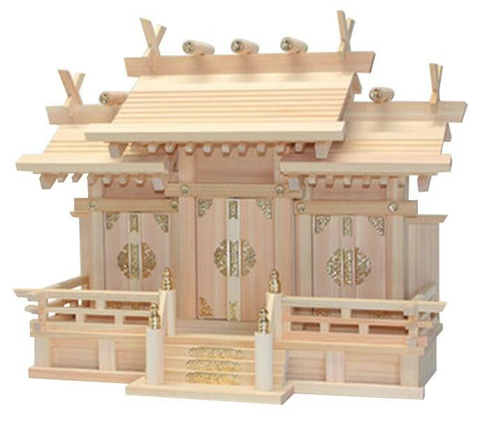 神棚の里 神棚 本金具 屋根違い三社 小