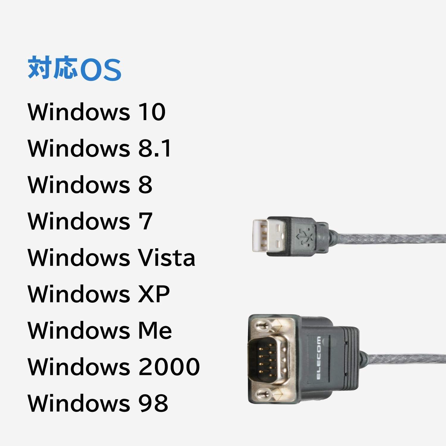 ELECOM USBtoシリアルケーブル モデム用 USBオス-RS-232C用 UC-SGT1 