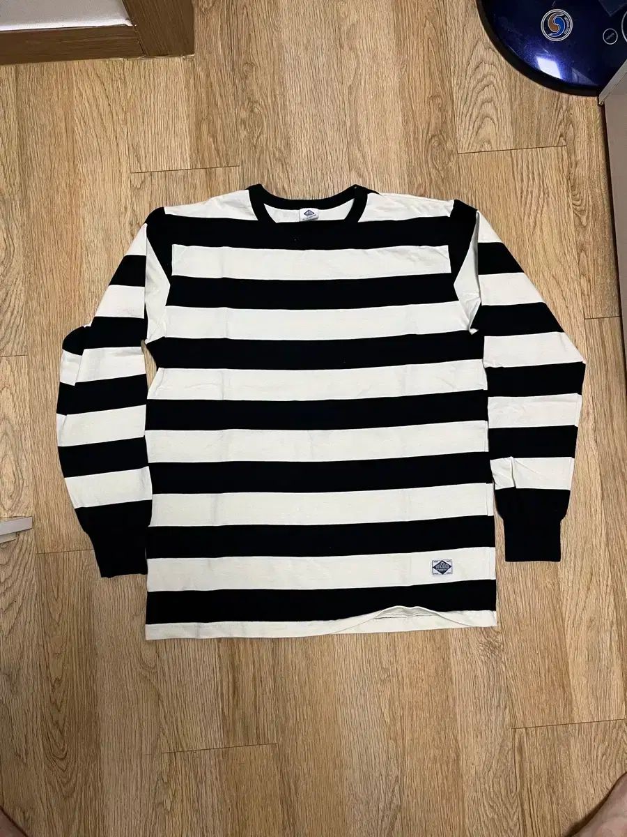 E'S ストライプ ボーダーロンT 赤字超特価 ブロンソン (ノンストック) ワイド ストライプ ボーダーT