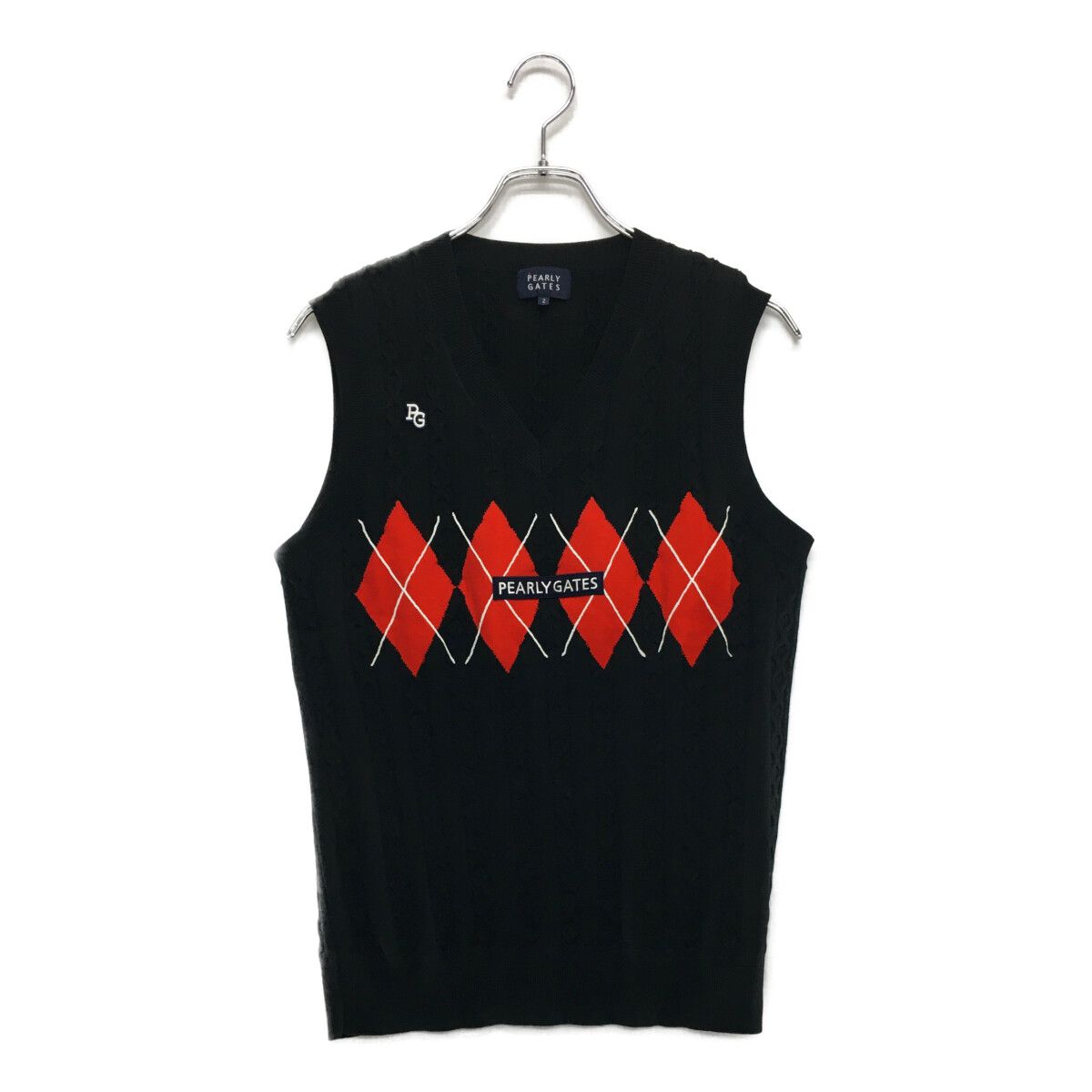 中古 レディース パーリーゲイツ PEARLY GATES ベスト 2(L) ダーク