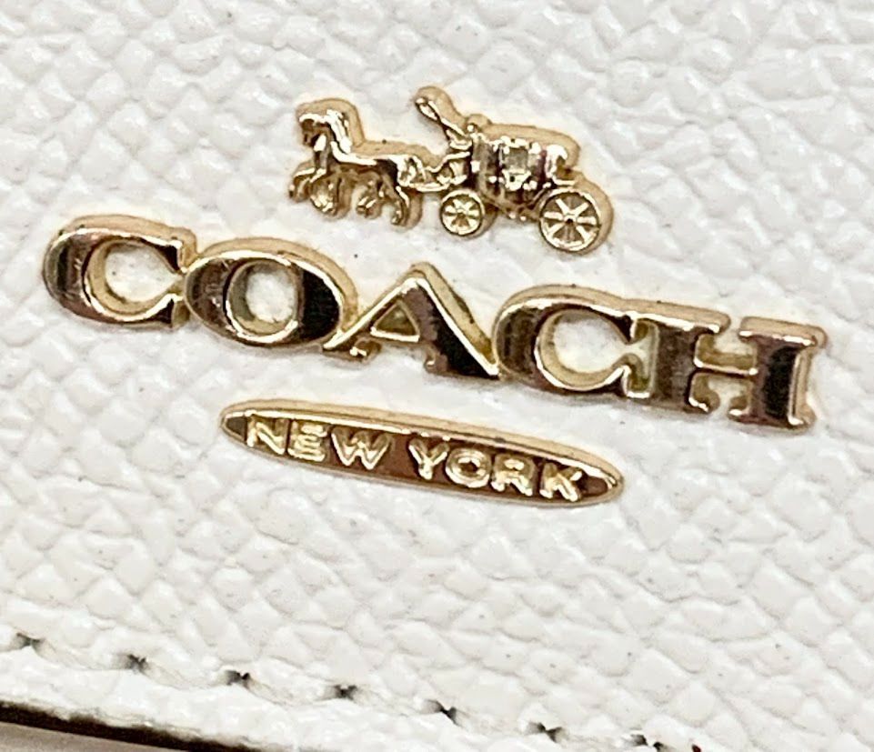 COACH コーチ 三つ折り財布 コンパクト ウォレット ホワイト 白 レザー