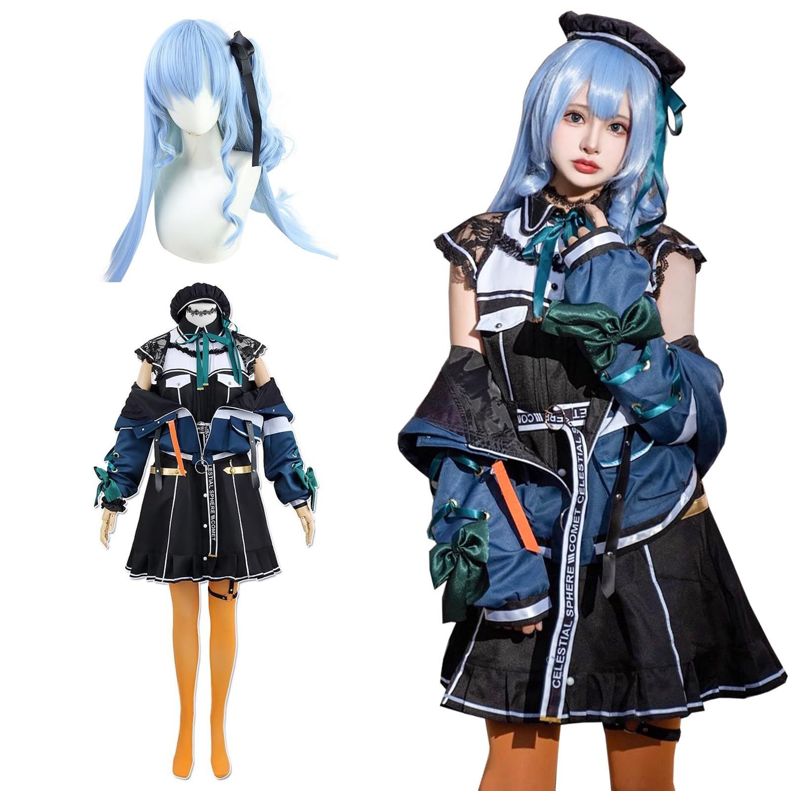 星街すいせい ウィッグ付き_M [神併良品] 星街すいせい コスプレ 
