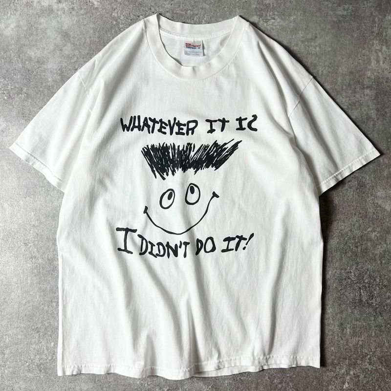 90s キャラクター メッセージ プリント 半袖 Tシャツ L / 90年代 90s キャラクター メッセージ プリント 半袖 Tシャツ L / 90年代