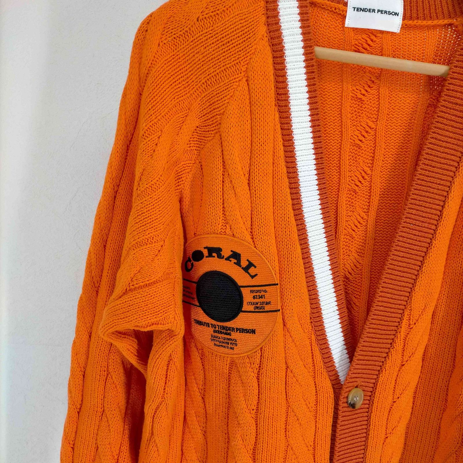 テンダーパーソン TENDER PERSON COLLEGE KNIT CARDIGAN メンズ 00 