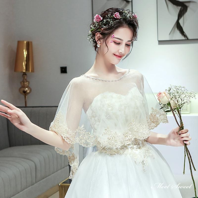 ブライダルケープ 花嫁 安い ウエディングショール 秋冬 結婚式 ファー