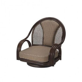 今枝商店 Romantic Rattan 籐ラウンドチェア 回転座椅子 ロータイプ S531B
