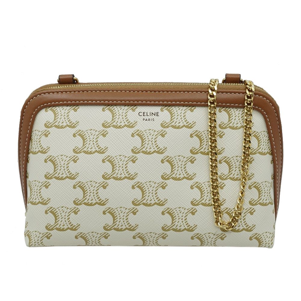 セリーヌCELINE ショルダー付きカーフポーチ　ワンショルダー CELINE 未使用品 セリーヌ セー C スモール チェーンバッグ