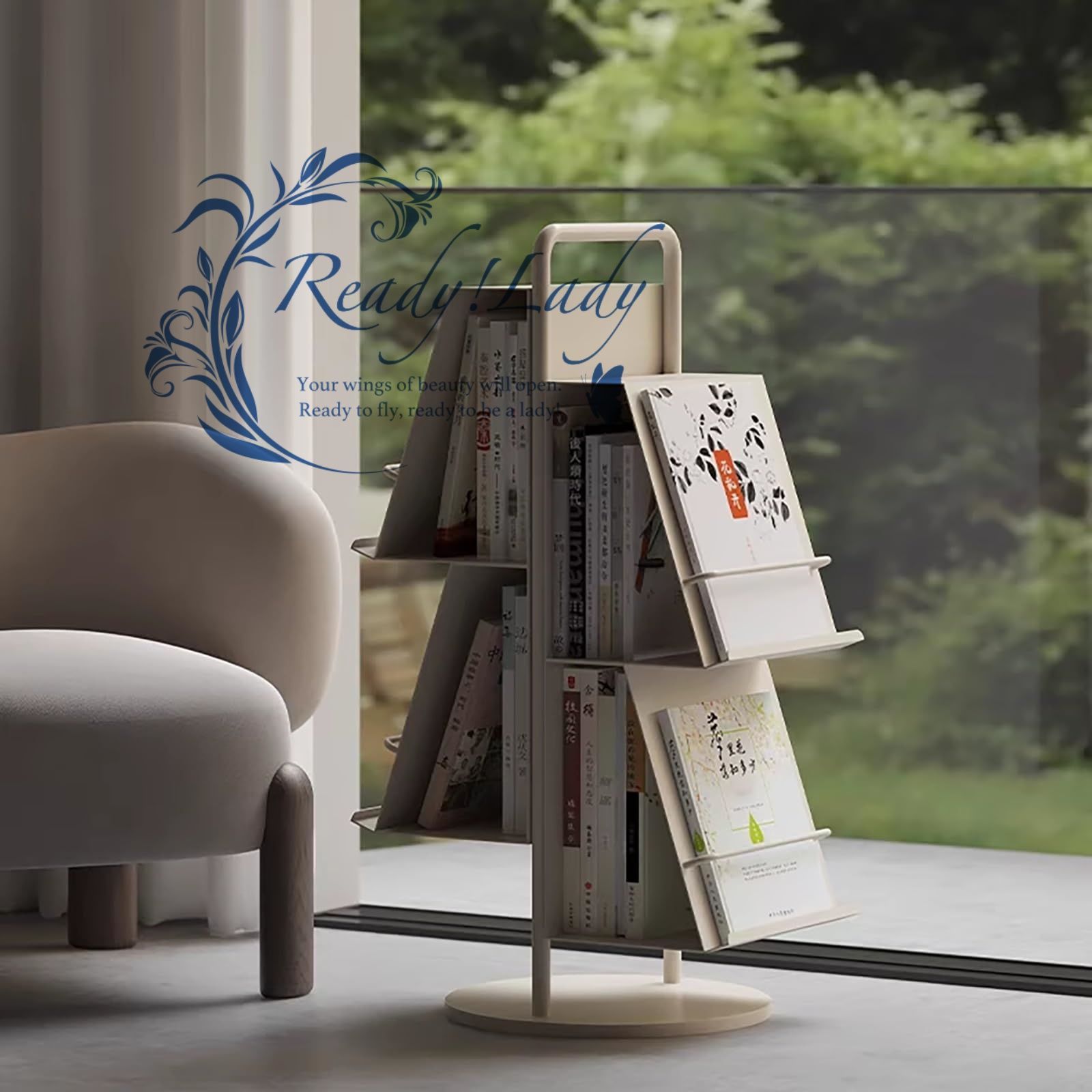 4段 スチール製 雑誌ラック マガジンラック 組み立て不要 棚 オープンシェルフ 収納ラック 大容量 倒れ防止 応接室 学校 図書館 店舗業務用 Green MARWIL-DEMENAGEMENTS_CH