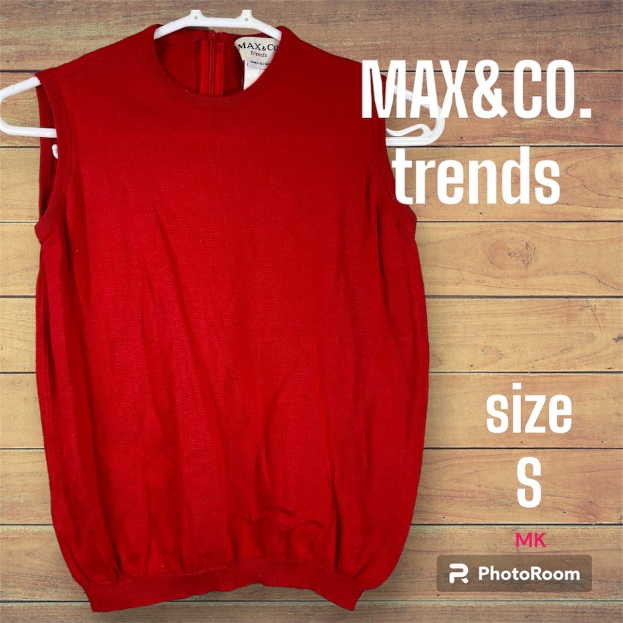 MAX&CO. trends 赤色ノースリーブニット - メルカリ