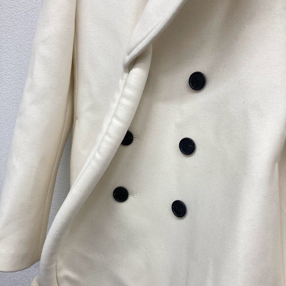 JW ANDERSON ジェイダブリューアンダーソン WOOL BUMPER-TUBE PEACOAT IN WHITE ピーコート - メルカリ