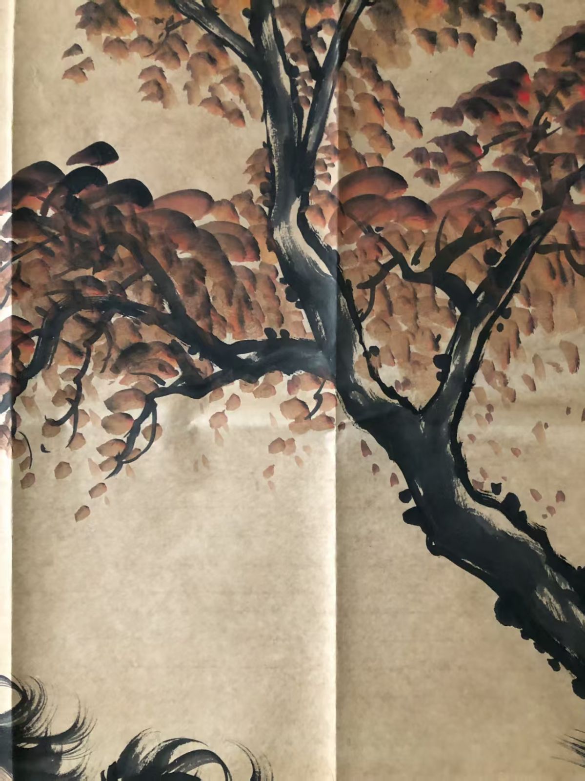 立原杏所筆 絹本肉筆 淡彩山水 古美術 掛軸 共箱 送料込み250902 2025