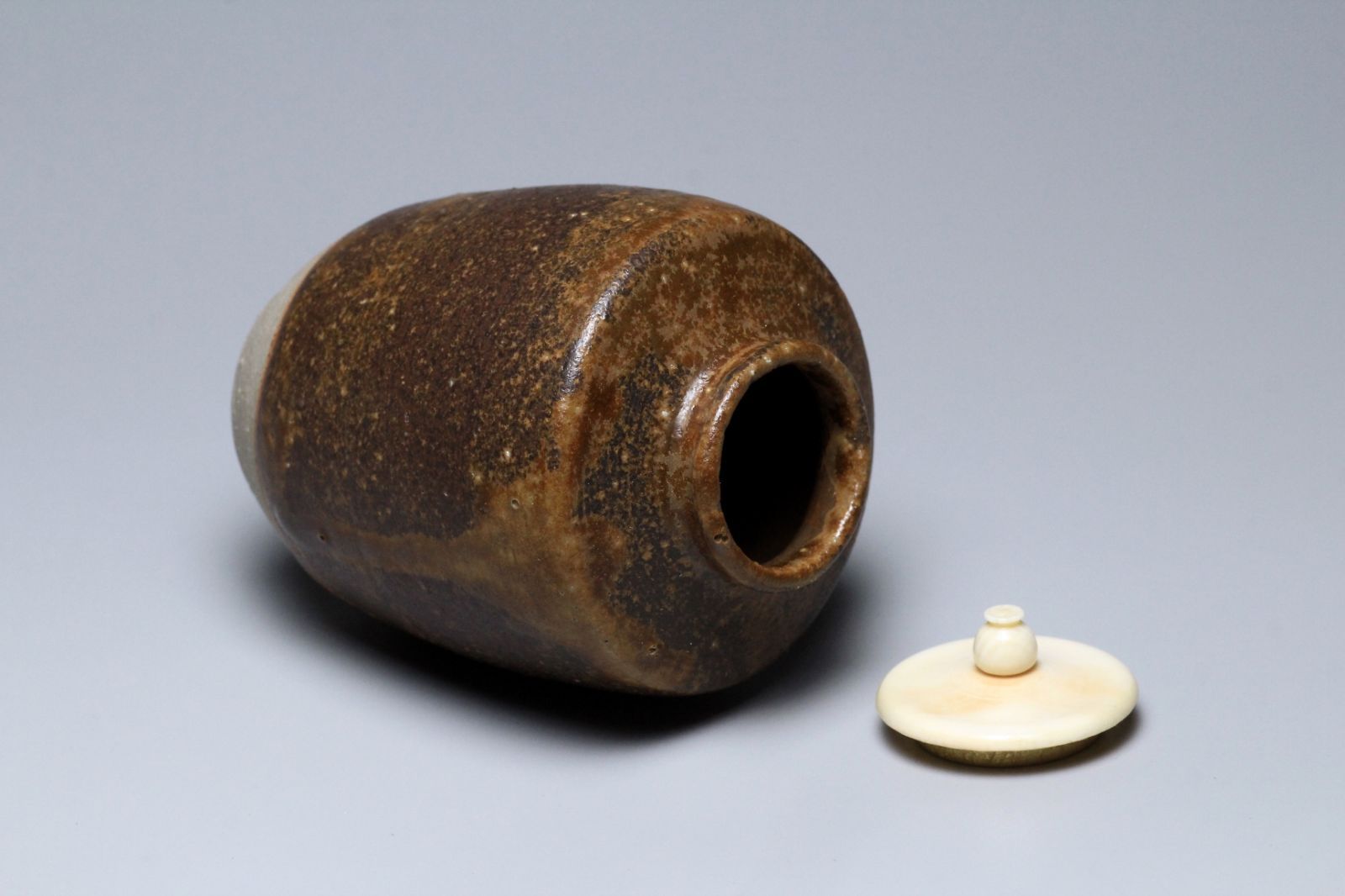 曹東憲 茶入 共箱 茶入れ 古美術品 骨董品 【正一古美術】 L06080