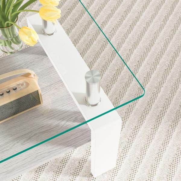 リビングテーブル 強化ガラス天板