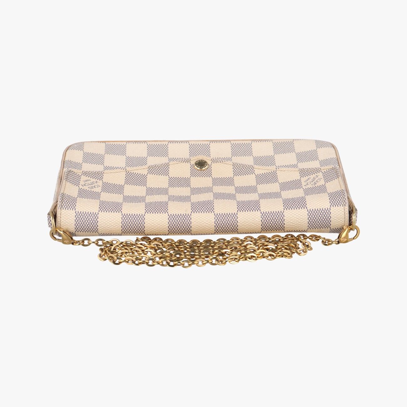 VuittonポシェットフェリシーアズールダミエキャンバスN63106MI1198