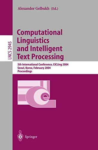 Computational Linguistics and Intelligent Text Processing: 5