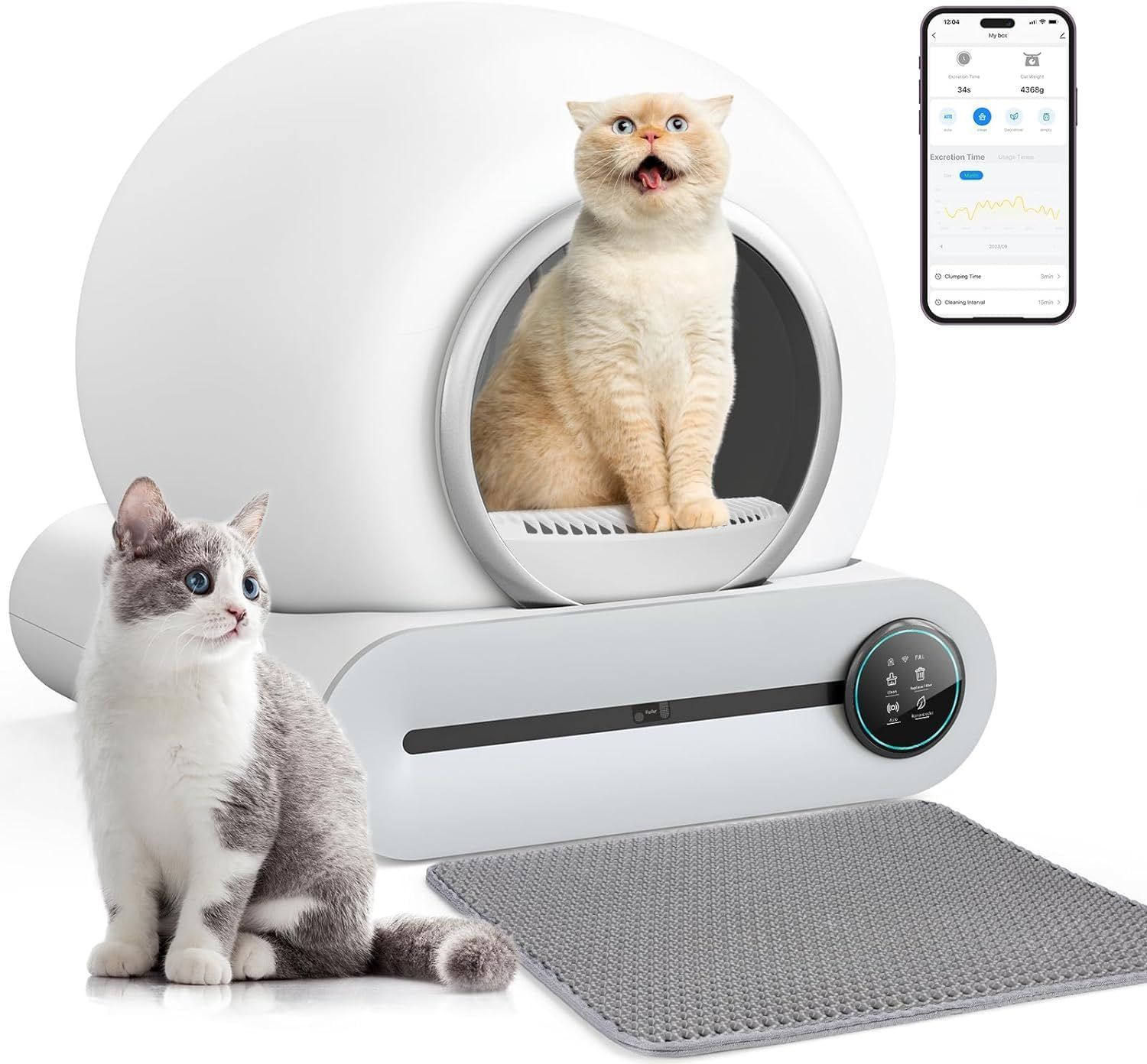 自動掃除 飛び散り防止 猫砂 除菌 専用APP 消臭 自動猫トイレ IOS 
