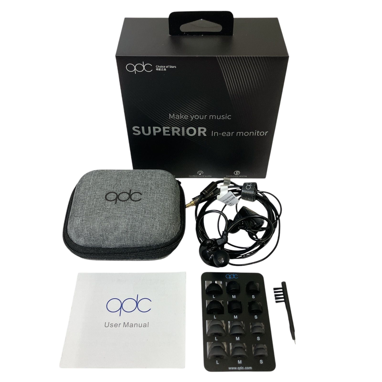 ゲーミングイヤホン qdc SUPERIOR Piano Black QDC-SUPERIOR-BK ゲーミングイヤホン qdc SUPERIOR Piano Black QDC-SUPERIOR-BK
