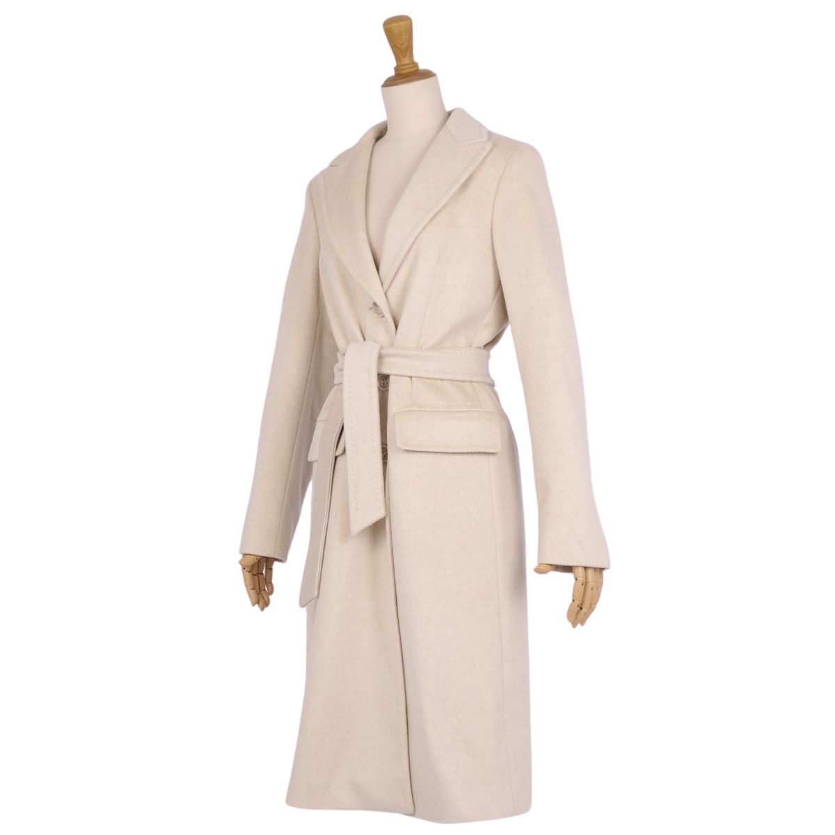 極美品 マックスマーラ Max Mara 白タグ コート チェスターコート ロン