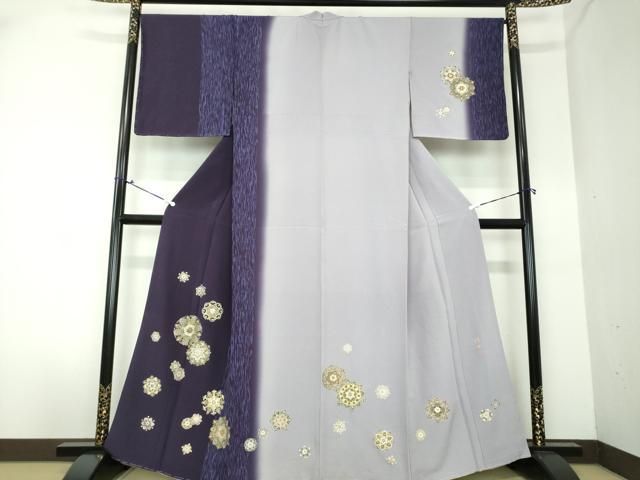螺鈿作家 藤本隆士 辻が花 訪問着 螺鈿細工 共八掛 正絹 着物 新品 さが美謹製 螺鈿作家 藤本隆士 落款 優彩錦“華を湛え光に