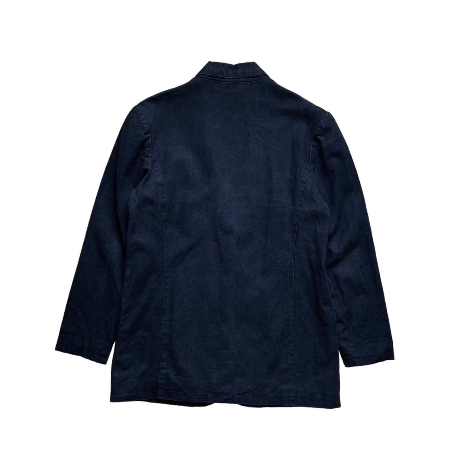 【極上品】90s リネン テーラード ジャケット BLACK 極上品】90s リネン テーラード ジャケット BLACK