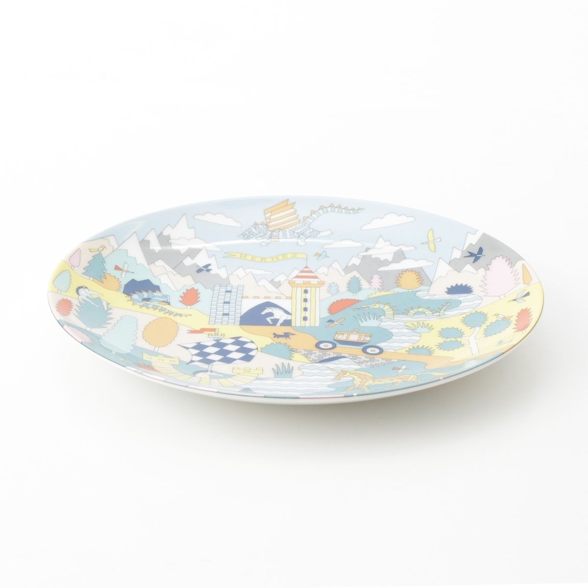 HERMES - エルメス エポペ キッズ デザートプレート シリアルプレート ボウル タンブラー 食器 4点セット ホワイト【中古】 エルメス エポペ キッズ デザートプレート シリアルプレート