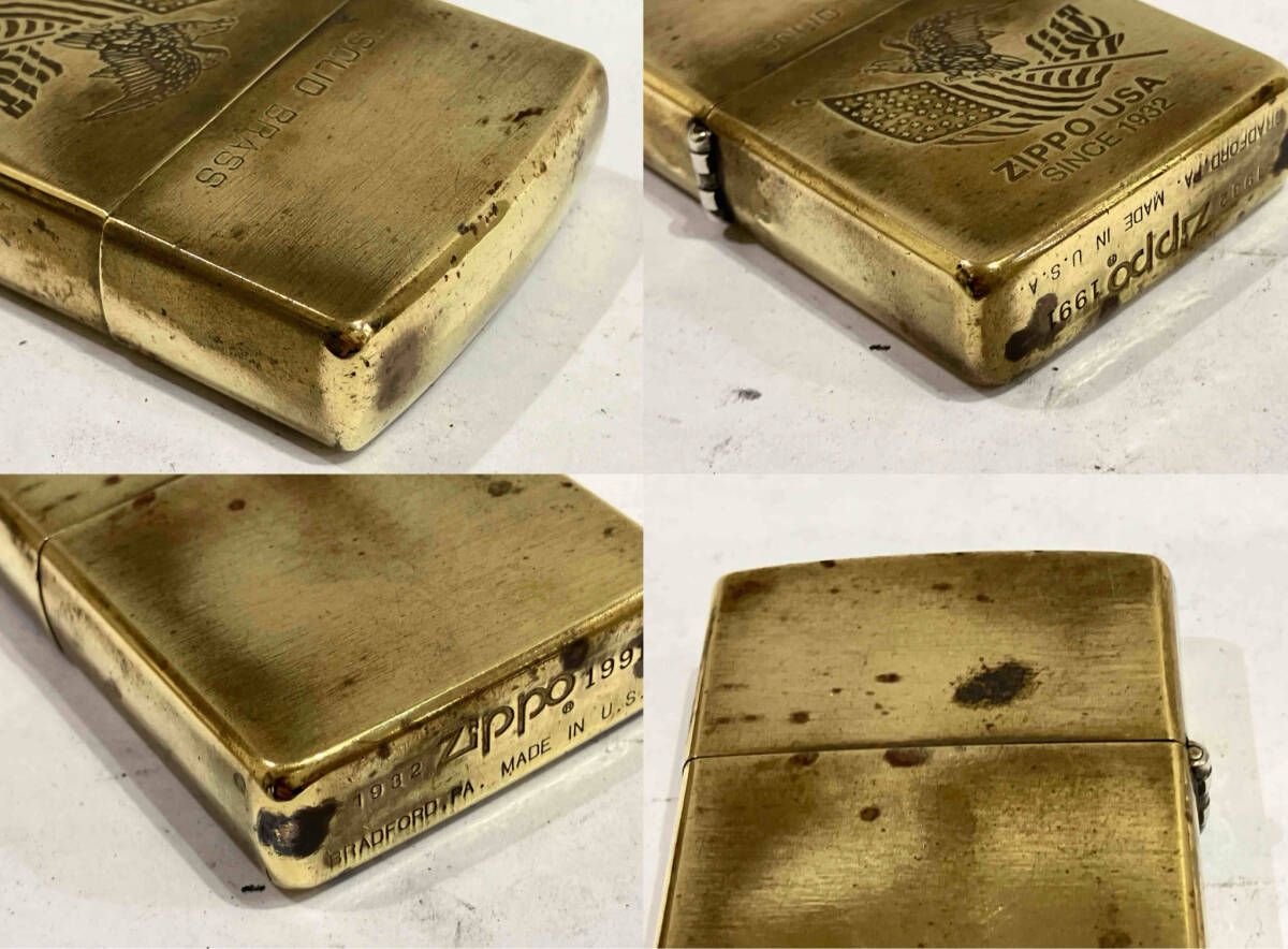 Zippo ジッポー 1991年製 SOLIO BRASSオイルライター ZIPPO Zippo ジッポー 1991年製 SOLIO BRASSオイルライター ZIPPO